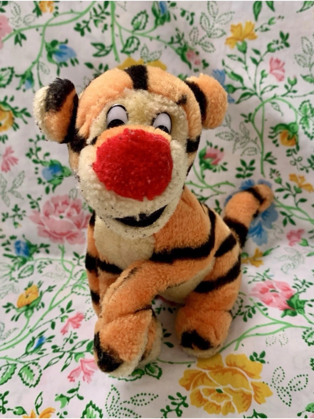Vintage Shalom Tigger Plush Toy 8” Stuffed Animal Collectible Red Nose Pooh